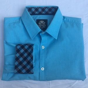 English Laundry Mens Blue Shirt Long Sleeve Size L